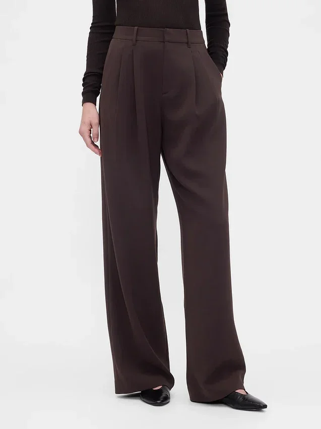 Pantalon plissé taille haute 365