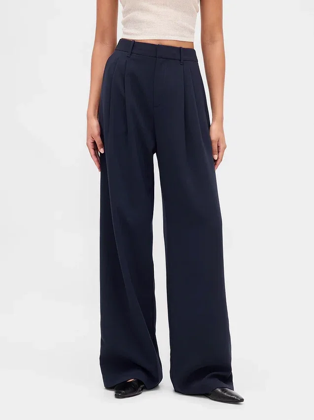 Pantalon plissé taille haute 365