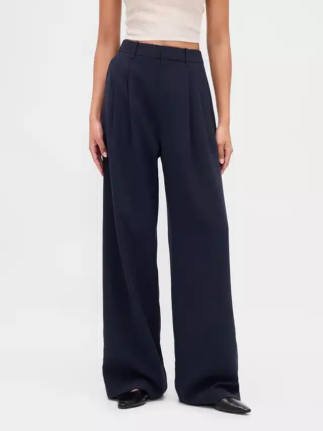 Pantalon plissé taille haute 365