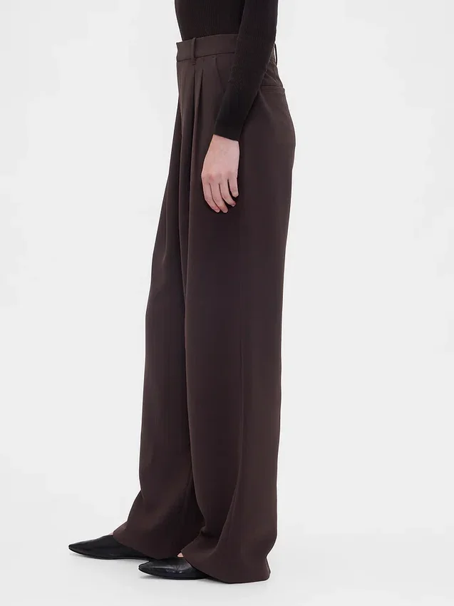 Pantalon plissé taille haute 365