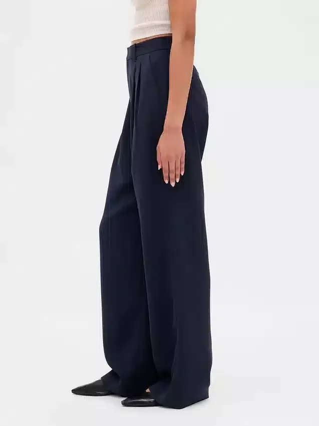Pantalon plissé taille haute 365