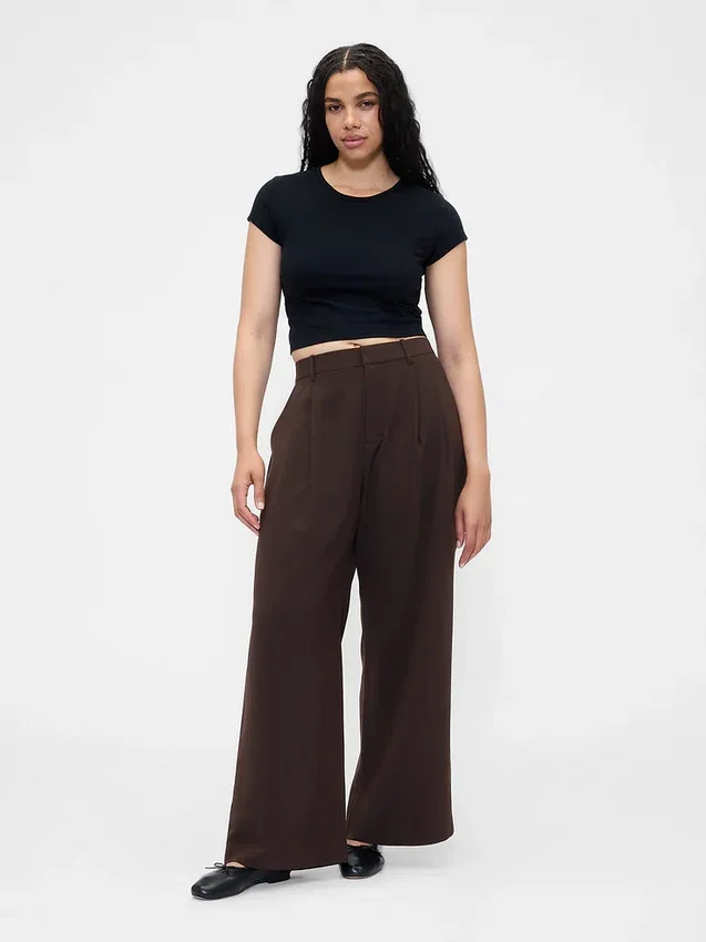 Pantalon plissé taille haute 365