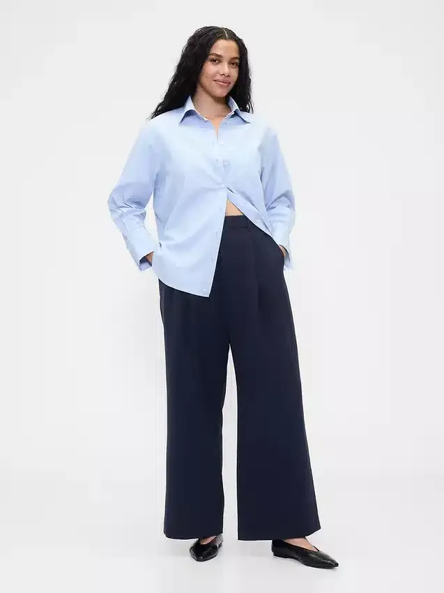 Pantalon plissé taille haute 365