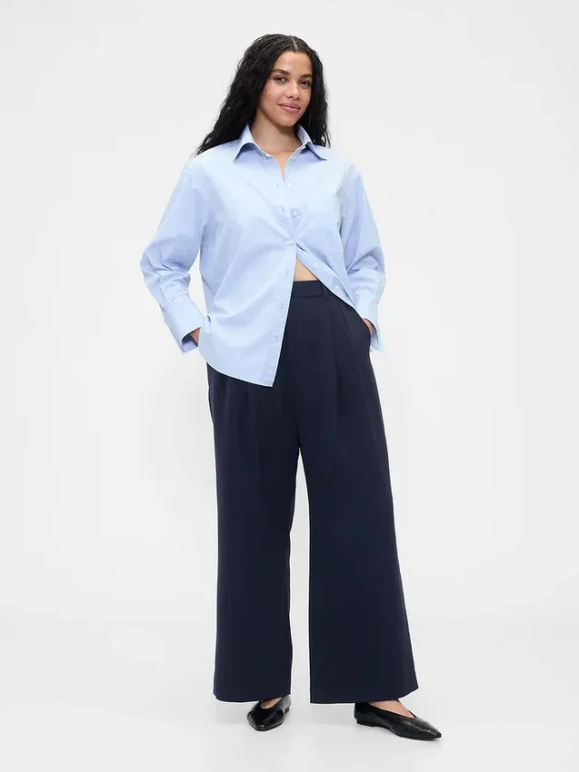 Pantalon plissé taille haute 365