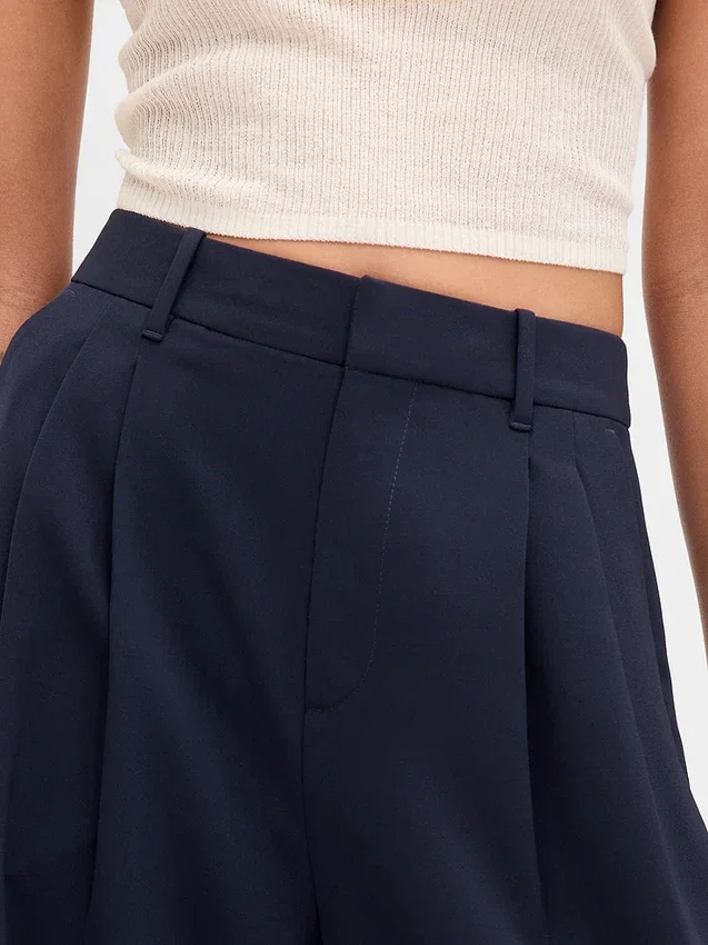Pantalon plissé taille haute 365