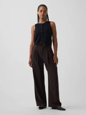 Pantalon plissé taille haute Curvy 365