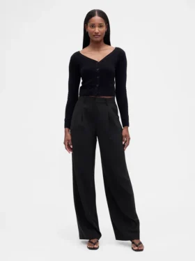 Pantalon plissé taille haute Curvy 365