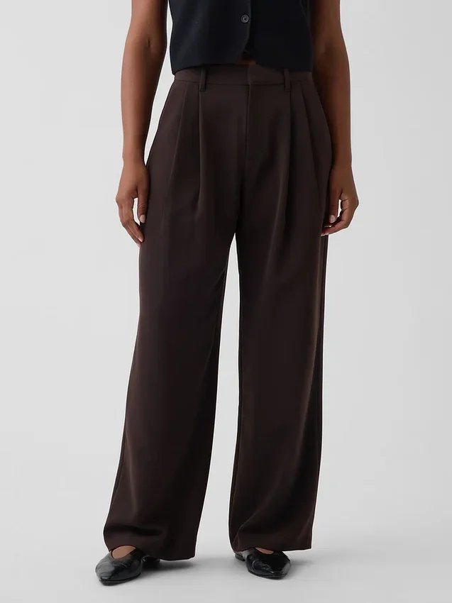 Pantalon plissé taille haute Curvy 365