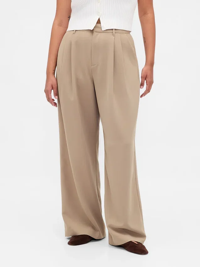 Pantalon plissé taille haute Curvy 365