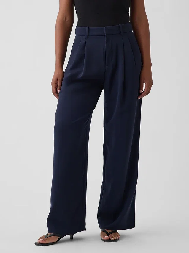 Pantalon plissé taille haute Curvy 365