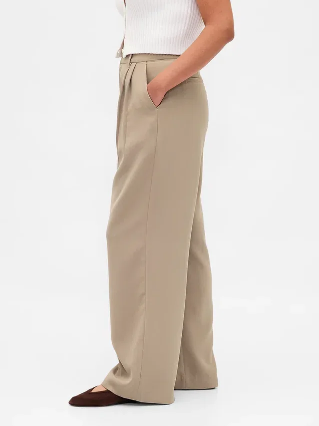 Pantalon plissé taille haute Curvy 365