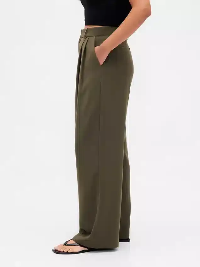 Pantalon plissé taille haute Curvy 365