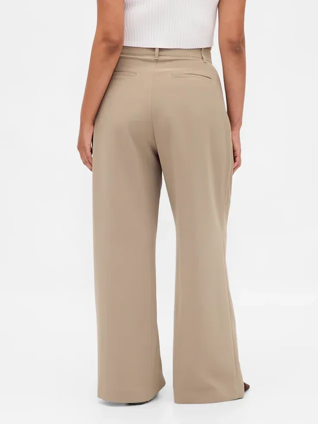 Pantalon plissé taille haute Curvy 365