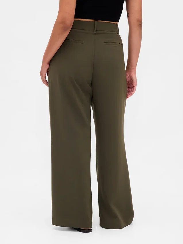 Pantalon plissé taille haute Curvy 365