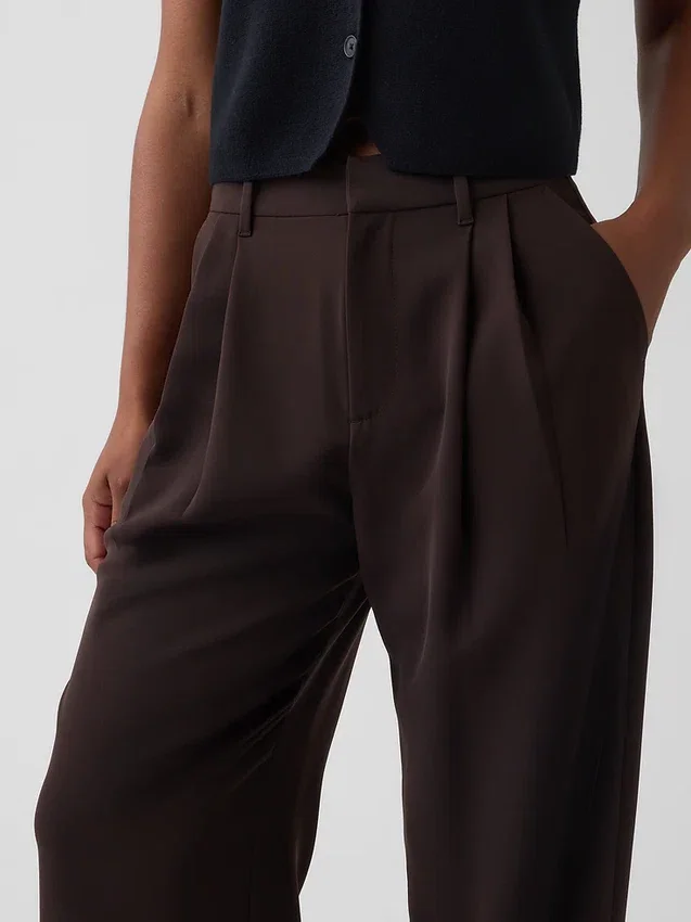 Pantalon plissé taille haute Curvy 365