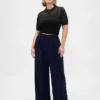 Pantalon plissé taille haute Curvy 365