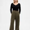 Pantalon plissé taille haute Curvy 365