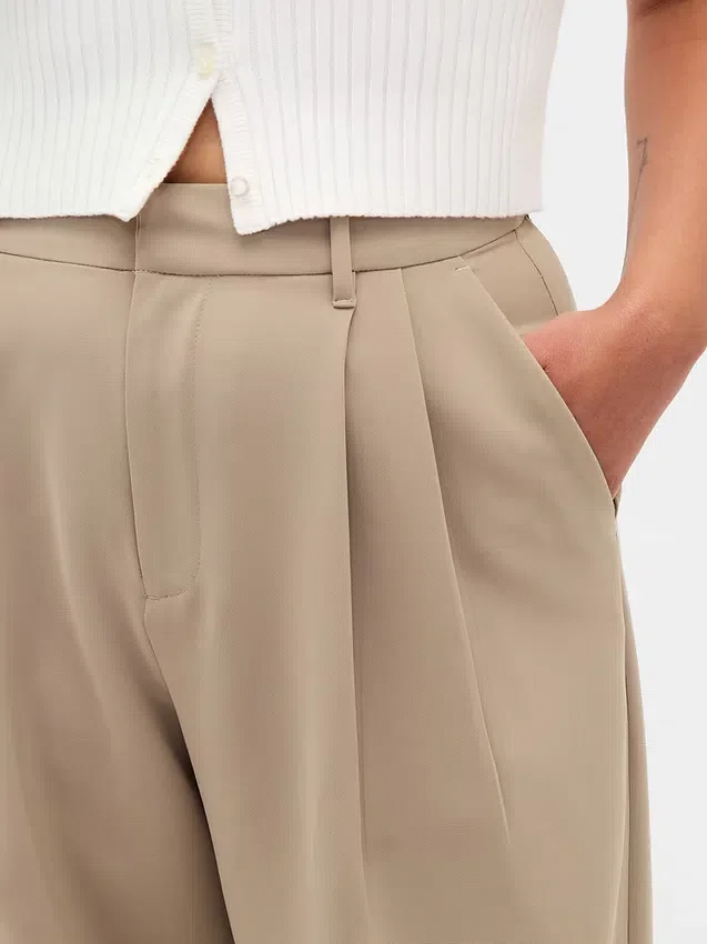 Pantalon plissé taille haute Curvy 365