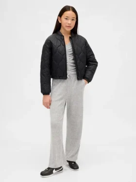 Pantalon pour enfant à jambes larges en maille côtelée Softspun