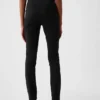Pantalon skinny taille haute en maille double