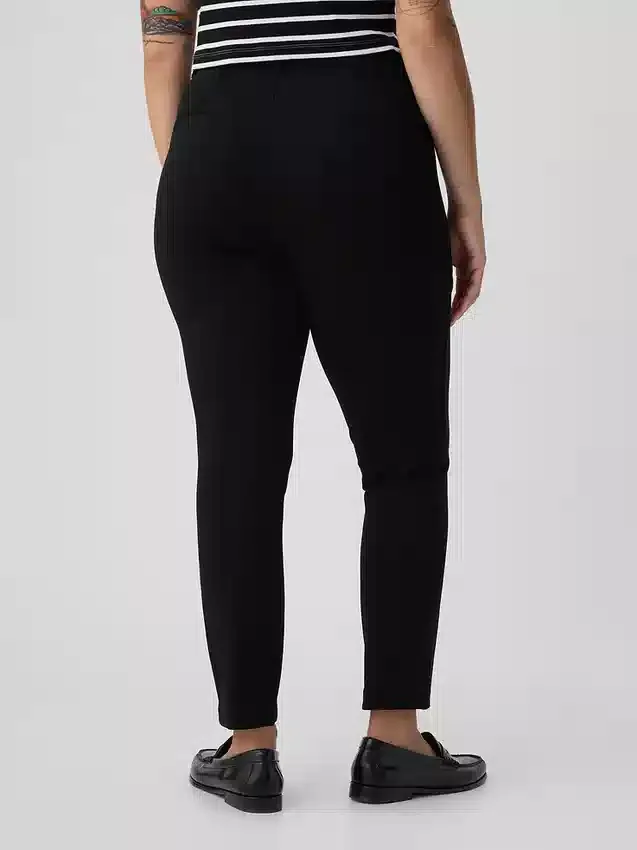 Pantalon skinny taille haute en maille double