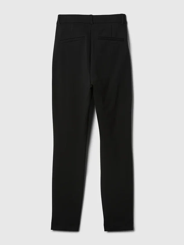 Pantalon skinny taille haute en maille double