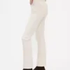 Pantalon slim droit en velours côtelé taille haute style années 90
