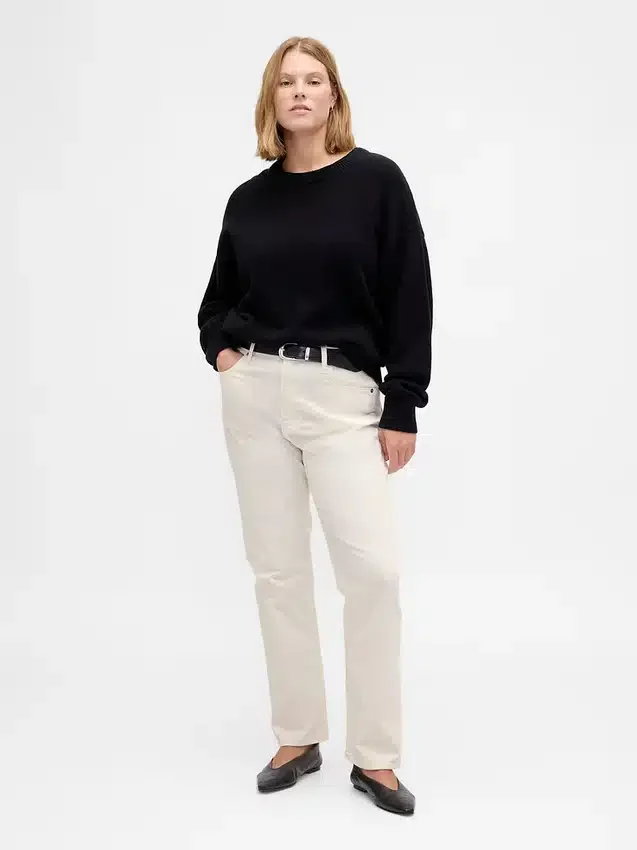 Pantalon slim droit en velours côtelé taille haute style années 90