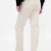 Pantalon slim droit en velours côtelé taille haute style années 90