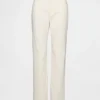 Pantalon slim droit en velours côtelé taille haute style années 90