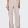 Pantalon taille basse 365 en mélange de lin