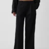 Pantalon taille basse 365 en mélange de lin
