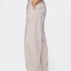 Pantalon taille basse 365 en mélange de lin