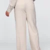 Pantalon taille basse 365 en mélange de lin