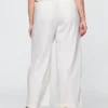 Pantalon taille basse 365 en mélange de lin