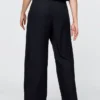Pantalon taille basse 365 en mélange de lin