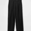 Pantalon taille basse 365 en mélange de lin