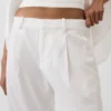Pantalon taille basse 365 en mélange de lin