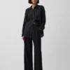 Pantalon taille haute 365 en mélange de lin