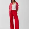 Pantalon taille haute 365 en mélange de lin