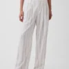 Pantalon taille haute 365 en mélange de lin