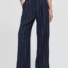 Pantalon taille haute 365 en mélange de lin