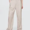 Pantalon taille haute 365 en mélange de lin