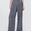 Pantalon taille haute 365 en mélange de lin