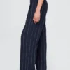 Pantalon taille haute 365 en mélange de lin