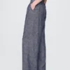 Pantalon taille haute 365 en mélange de lin