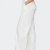 Pantalon taille haute 365 en mélange de lin
