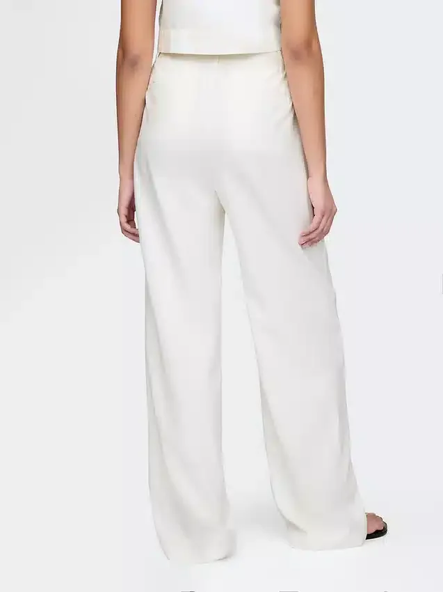 Pantalon taille haute 365 en mélange de lin