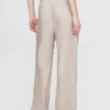 Pantalon taille haute 365 en mélange de lin