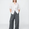 Pantalon taille haute 365 en mélange de lin